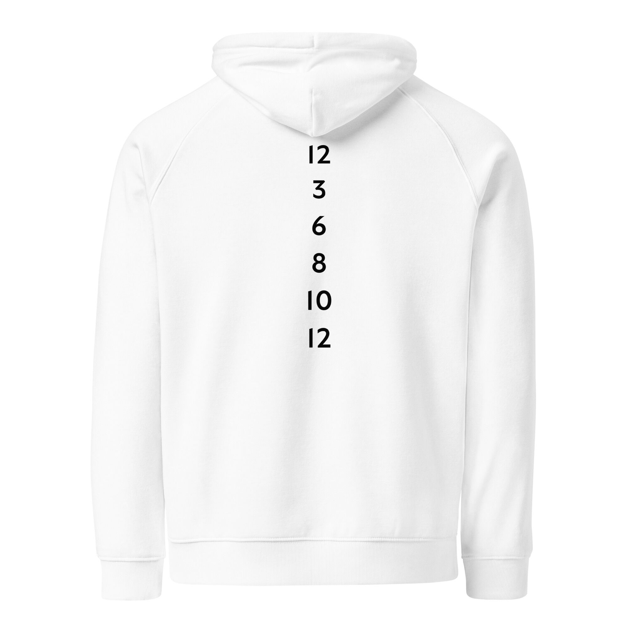 2 Sided Unisex Eco Hoodie - White