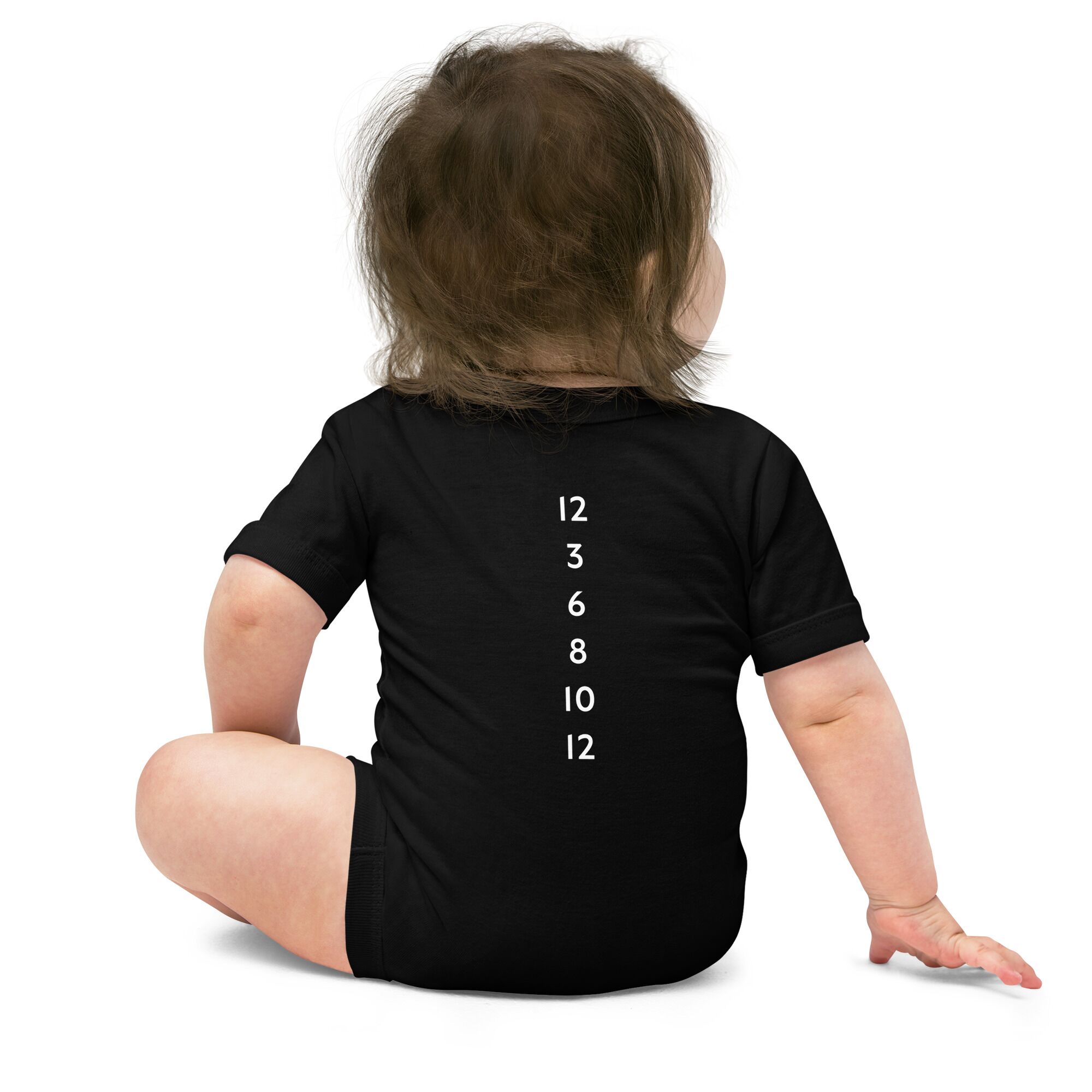 2 Sided Baby Cotton Onesie- Black or Dark Gray