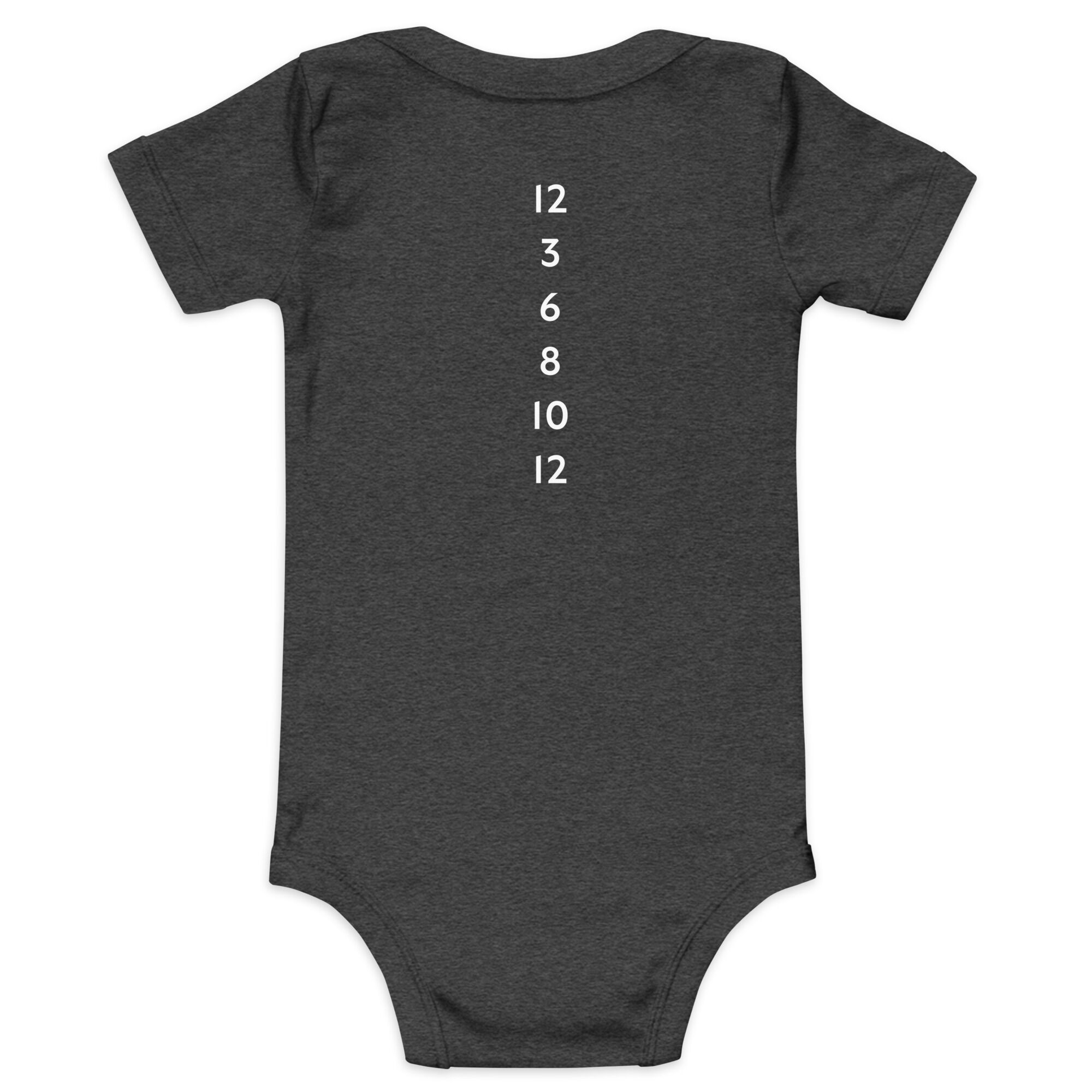 2 Sided Baby Cotton Onesie- Black or Dark Gray - Image 5