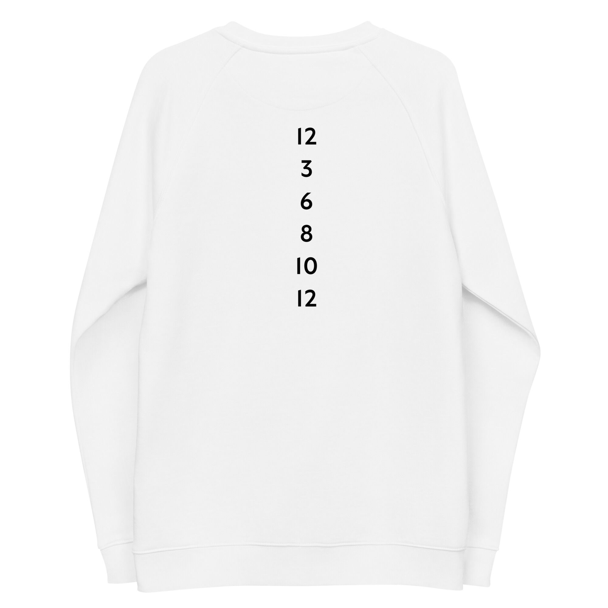 2 Sided Unisex Organic Sweatshirt - White - Image 2